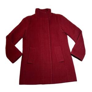 J. Crew Wool Blend Long Line Cocoon City Coat Size 00 Mock Neck Holidays